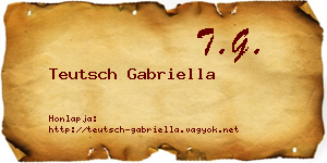Teutsch Gabriella névjegykártya